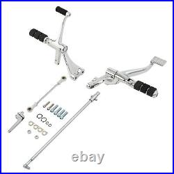 Chrome Forward Controls Kit Pegs Levers Linkages For Harley Sportster 2014-2022