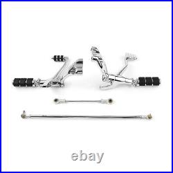 Chrome Forward Controls Kit Pegs Levers Linkages For Harley Sportster 883 1200