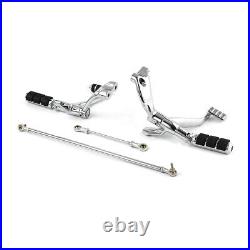 Chrome Forward Controls Kit Pegs Levers Linkages For Harley Sportster 883 1200