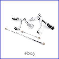 Chrome Forward Controls Kit Pegs Levers Linkages For Harley Sportster 883 1200