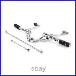 Chrome Forward Controls Kit Pegs Levers Linkages For Harley Sportster 883 1200