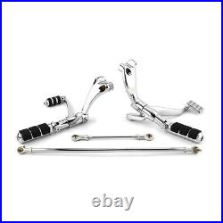 Chrome Forward Controls Kit Pegs Levers Linkages For Harley Sportster 883 1200