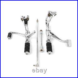 Chrome Forward Controls Kit Pegs Levers Linkages For Harley Sportster 883 1200