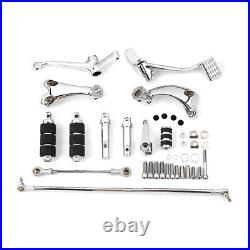 Chrome Forward Controls Kit Pegs Levers Linkages For Harley Sportster 883 1200