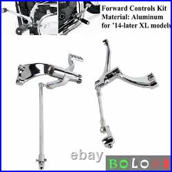 Chrome Forward Controls Kit for Harley Sportster Roadster 1200 Iron 883 2014-21