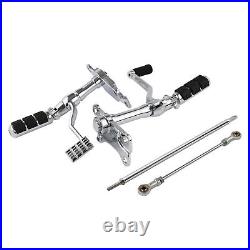 Chrome Forward Controls Peg Lever Linkages Fit For Harley Sportster XL 1991-2003