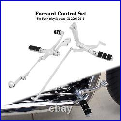 Chrome Forward Controls Pegs Levers Linkages For 04-13 Harley Sportster 883 1200