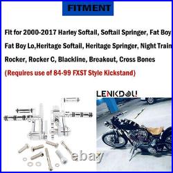 For Harley Softail Forward Controls Foot Pegs Standard FXST Fat Boy Slim 00-2017