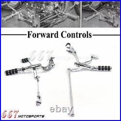 Forward Control Complete Kit Pegs & Levers & Linkages For Harley Sportster 04-13