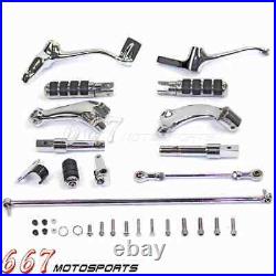 Forward Control Complete Kit Pegs & Levers & Linkages For Harley Sportster 04-13