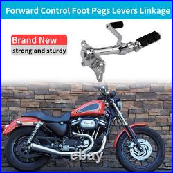 Forward Control Foot Pegs Levers Chrome Fit For Harley Sportster XL883 XL1200 00