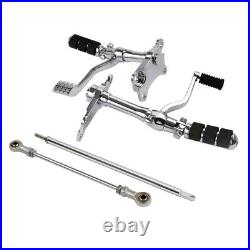 Forward Control Foot Pegs Levers Chrome Fit For Harley Sportster XL883 XL1200 00