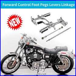 Forward Control Foot Pegs Levers Motorcycle Fit For Sportster XL883 XL1200 1992