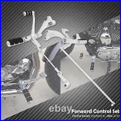 Forward Controls Complete Kit Pegs Levers Linkages Fit For Harley Sportster 14+