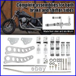 Front Foot Pegs Forward Controls Kit For Harley Dyna Low Rider 00-12 Super Glide