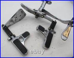 Harley Davidson Shovelhead Chrome Forward Foot Controls Mounts with Unique Pegs