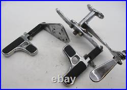 Harley Davidson Shovelhead Chrome Forward Foot Controls Mounts with Unique Pegs