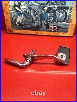 Harley Dyna Forward Control Bracket Right Side Brake Pedal Chrome Wideglide Oem