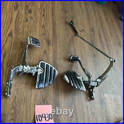 Harley Dyna Forward Controls Chrome Parts Lot Missing Brake Linkage Kuryakyn Peg