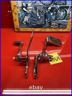 Harley dyna chrome forward controls 1991-17 genuine shifter brake pedal No Linka