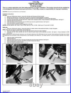 Vtwin +2 Extended Billet Forward Control Kit for 1991-17 Harley Dyna FXD FXDWG